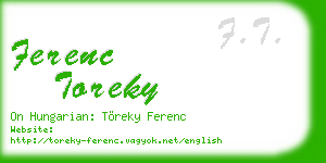 ferenc toreky business card
